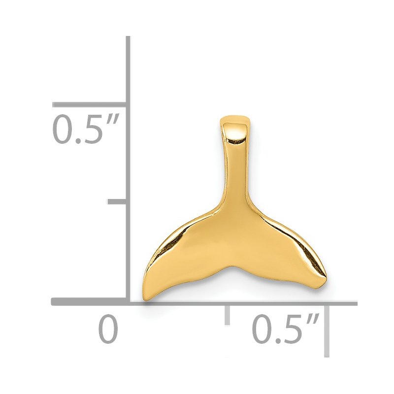 14k Whale Tail Chain Slide