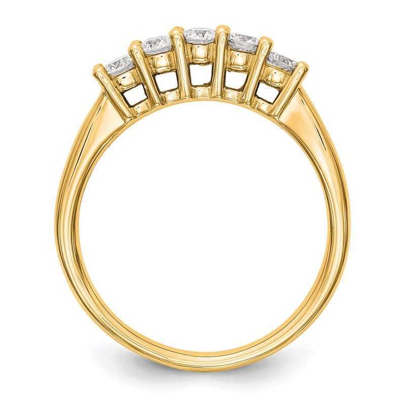 14K White Gold 1/2 carat Lab Grown Diamond VS/SI  D E F  5 Stone Ring