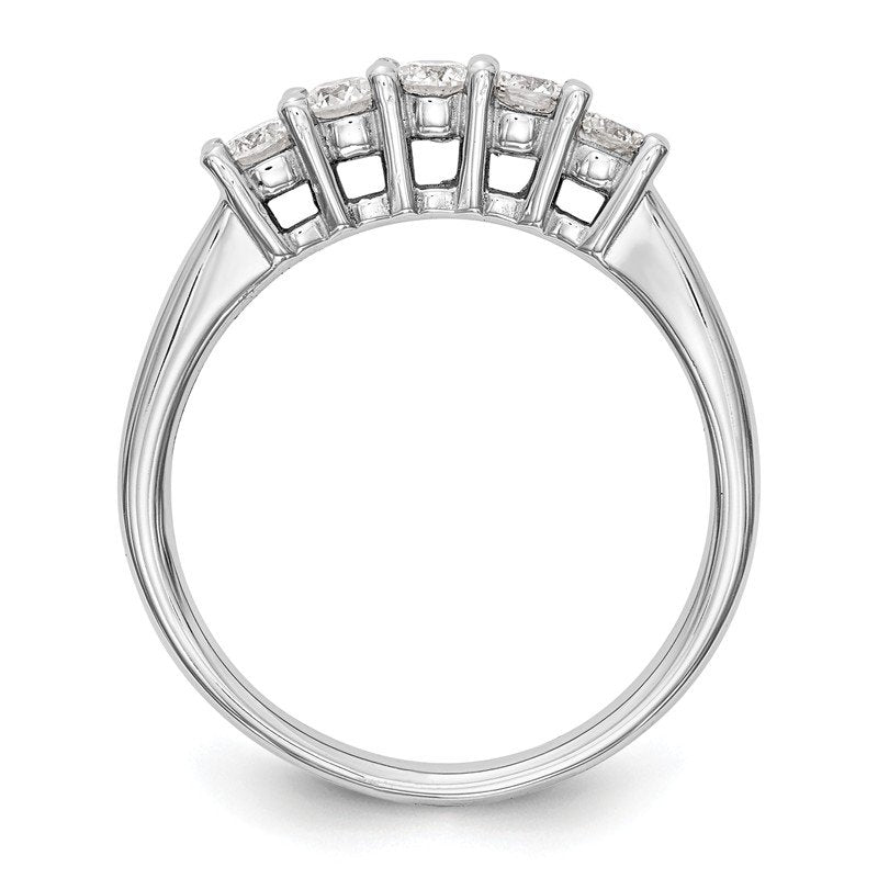 14K White Gold 1/2 carat Lab Grown Diamond VS/SI  D E F  5 Stone Ring
