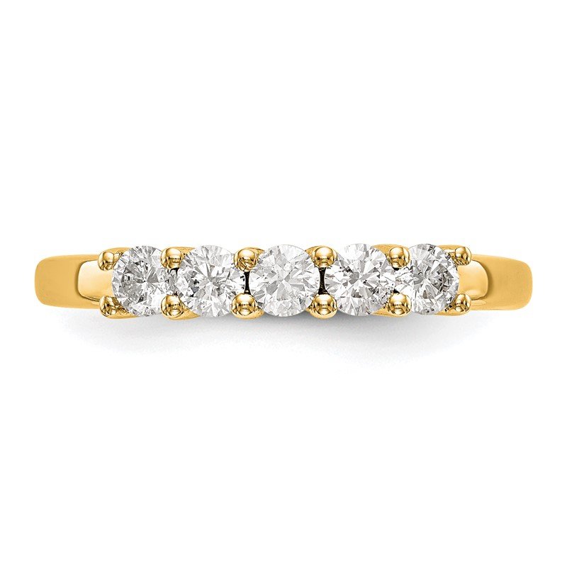 14K White Gold 1/2 carat Lab Grown Diamond VS/SI  D E F  5 Stone Ring