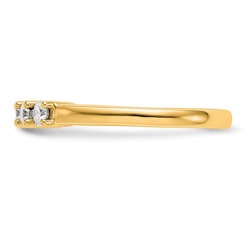 14K White Gold 1/2 carat Lab Grown Diamond VS/SI  D E F  5 Stone Ring