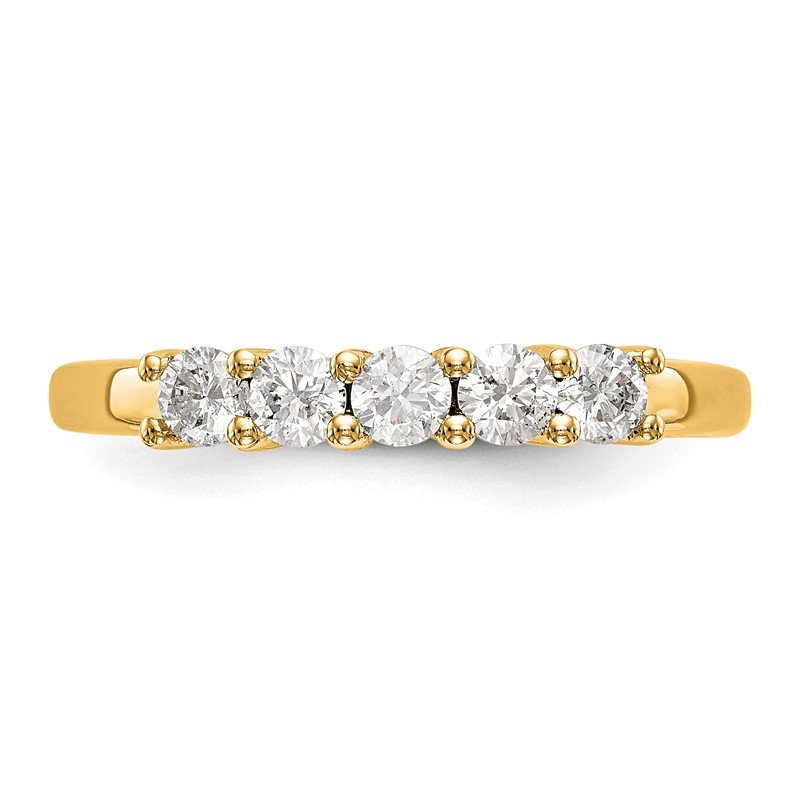 14K White Gold 1/2 carat Lab Grown Diamond VS/SI  D E F  5 Stone Ring