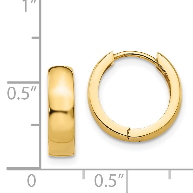 14k Round Hinged Hoop Earrings