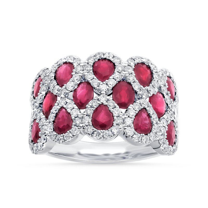 14K 0.83Ct Diamond Ruby Ring