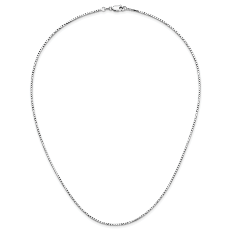 14K White Gold 1.3mm Box Chain