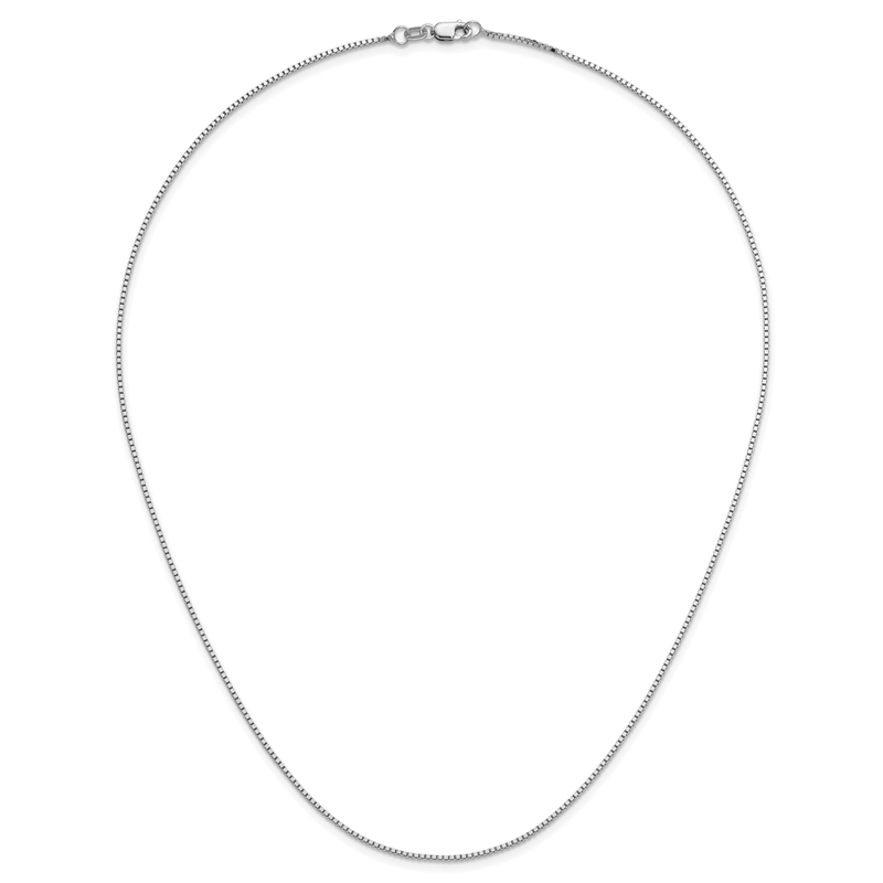 14K White Gold 1mm Box Chain