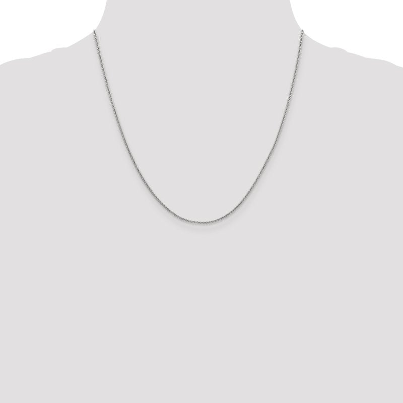 14K White Gold 1.4mm Round Cable Chain
