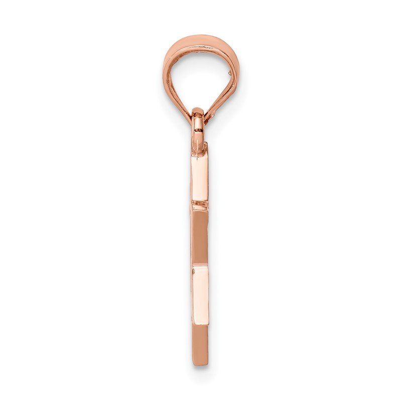 14K Rose Gold Polished Star of David Pendant