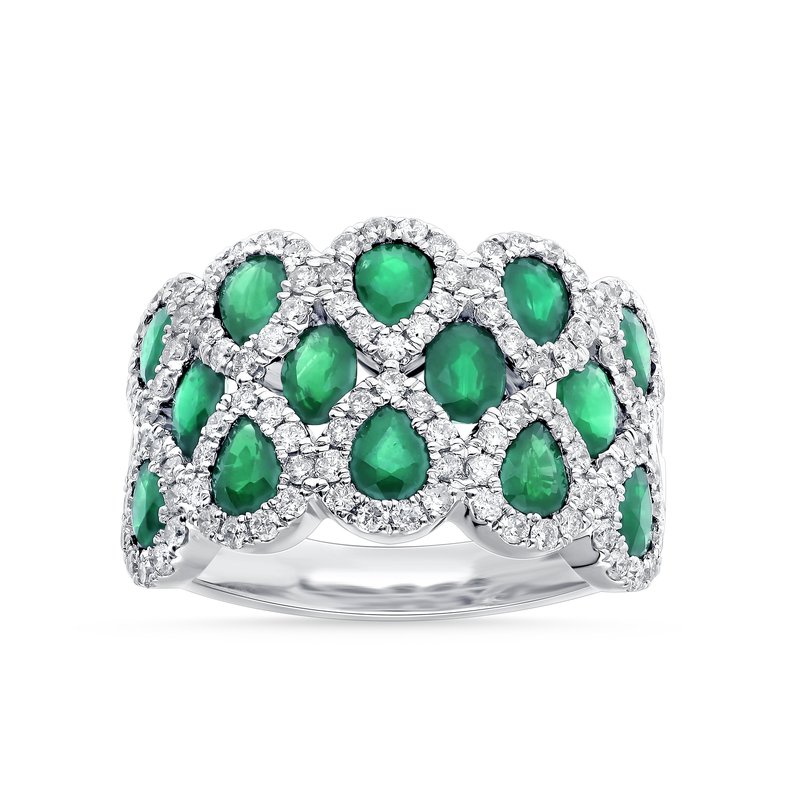 14K 0.81Ct Diamond Emrald Ring