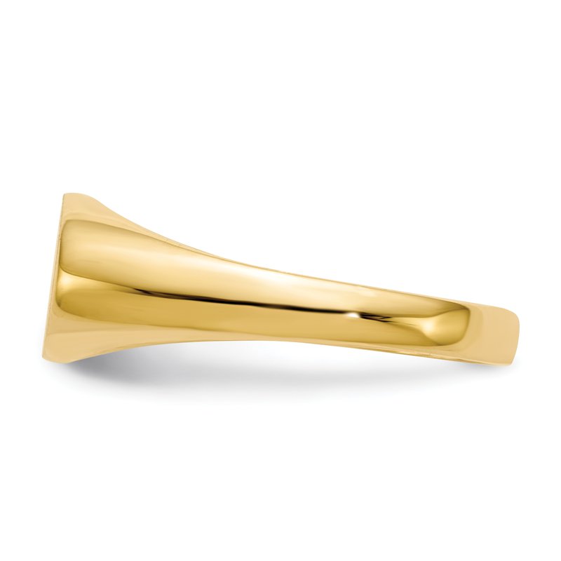 14k 11.5x6.5mm Closed Back Signet Ring