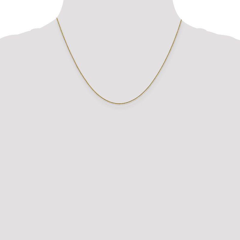 14K .8mm Loose Rope Chain Spring Ring Clasp