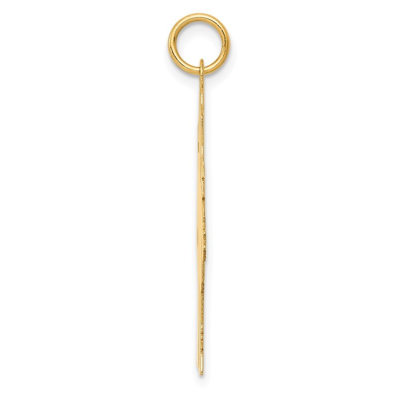 14k Plain Polished Large Girl Charm