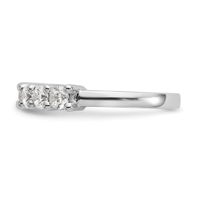 14K White Gold 3/4 carat Lab Grown Diamond VS/SI  D E F  7 Stone Band