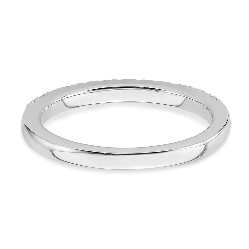 14K White Gold 1/5 carat Lab Grown Diamond VS+ F+ Complete Wedding Band