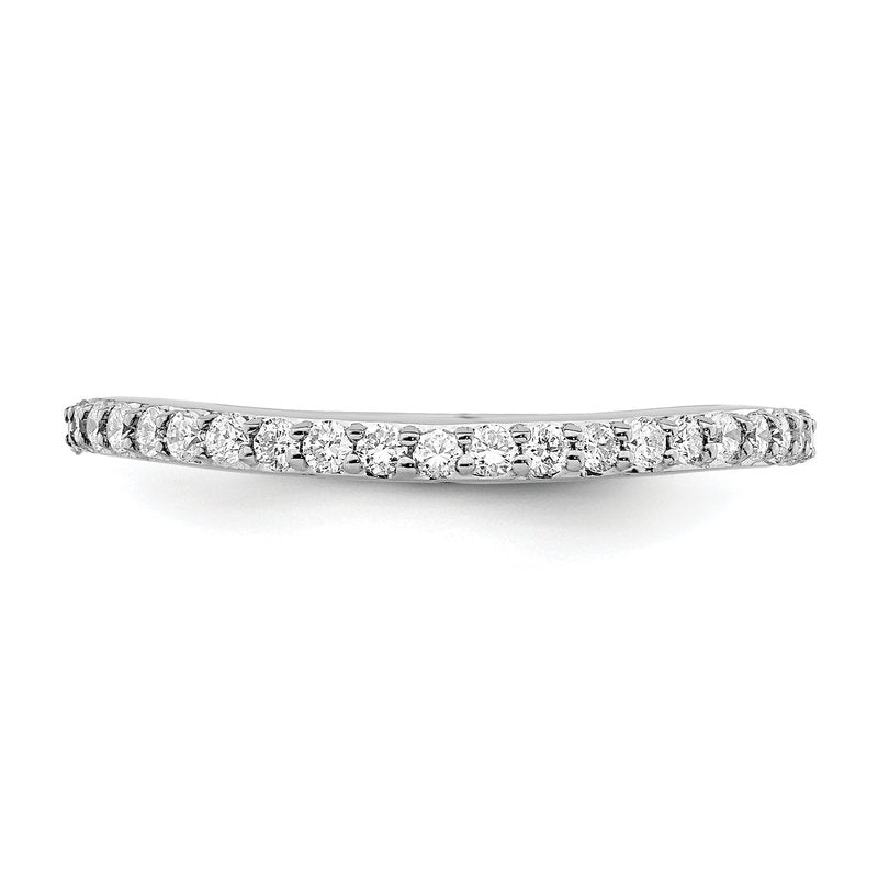 14K White Gold 1/4 carat Lab Grown Diamond VS/SI  D E F  Wedding Band