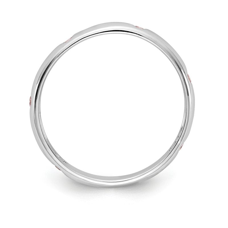 14k Rose Gold 6-stone Diamond Band