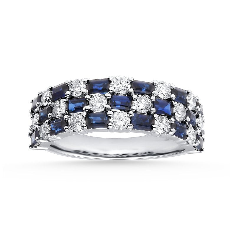 14K 0.88Ct Diamond Sapphire  Ring
