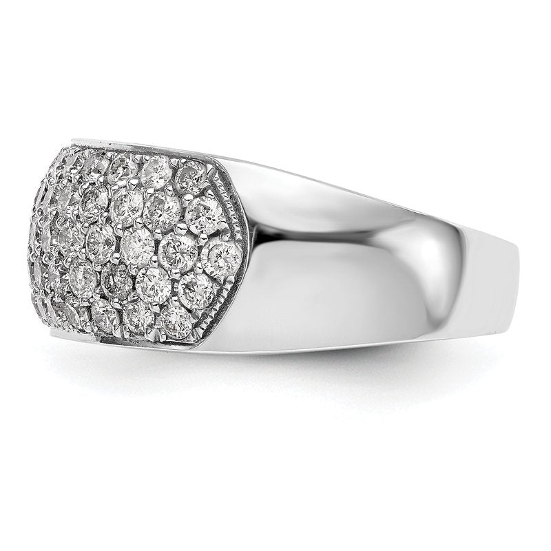 14K White Gold 1 5/8 carat Lab Grown Diamond VS+ F+ Complete Band