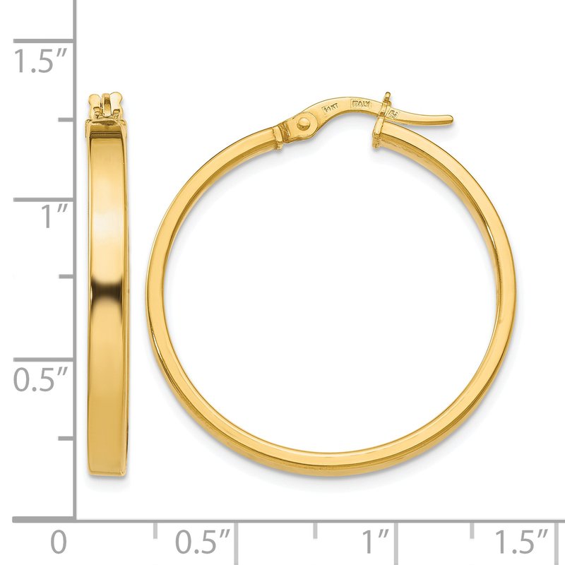 14K Polished Earrings