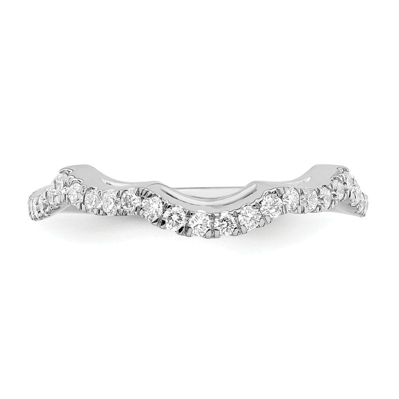 14K White Gold 1/3 carat Lab Grown Diamond VS/SI  D E F  Wedding Band