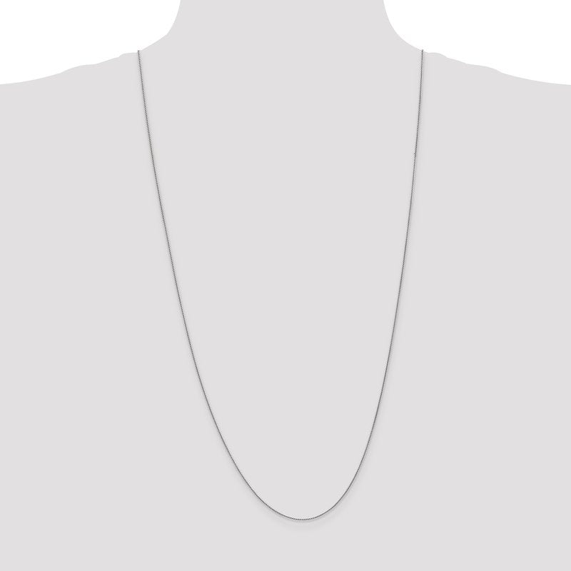 14K White Gold 10 inch .85mm Spiga with Lobster Clasp Anklet