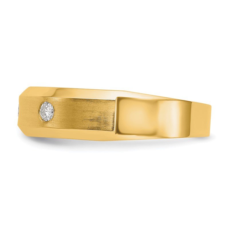 14K White Gold Men's 1/6 carat Lab Grown Diamond VS+ F+ Complete Band