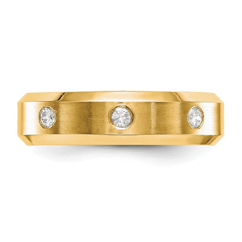 14K White Gold Men's 1/6 carat Lab Grown Diamond VS+ F+ Complete Band