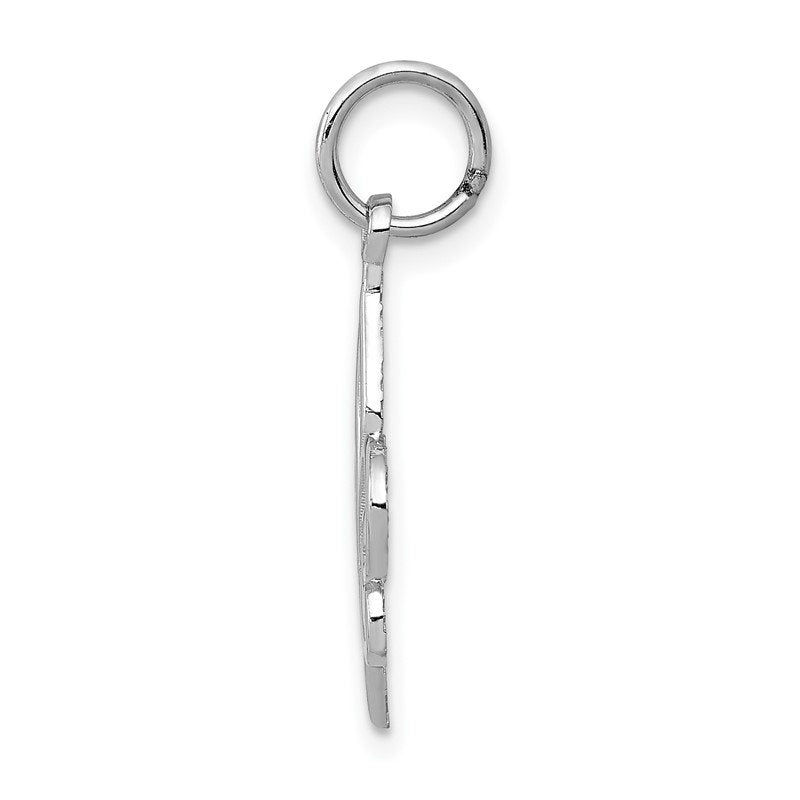 14k White Gold Fleur De Lis Charm