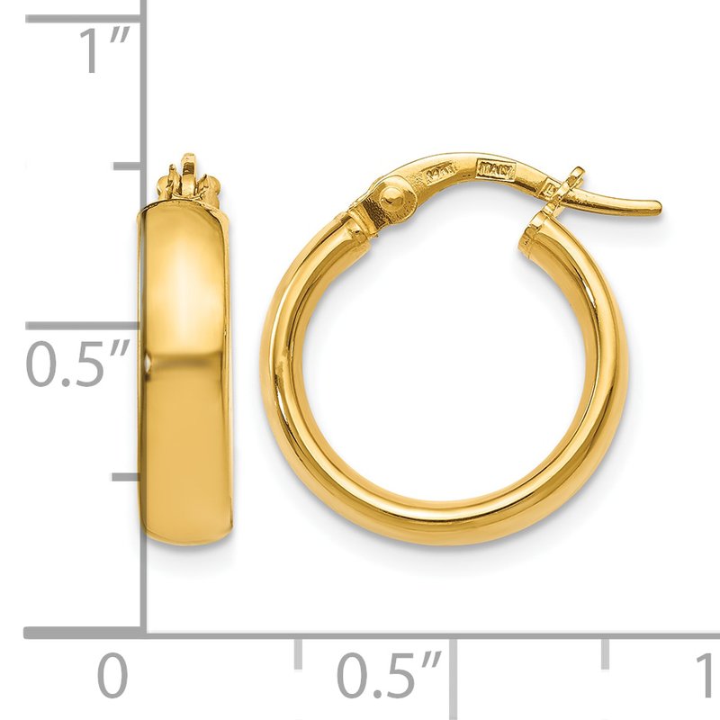 14K Polished Earrings