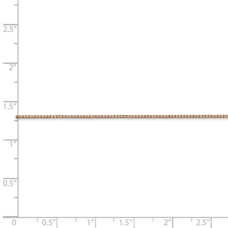 14K Rose Gold 10 inch .9mm Box Link with Lobster Clasp Chain Anklet