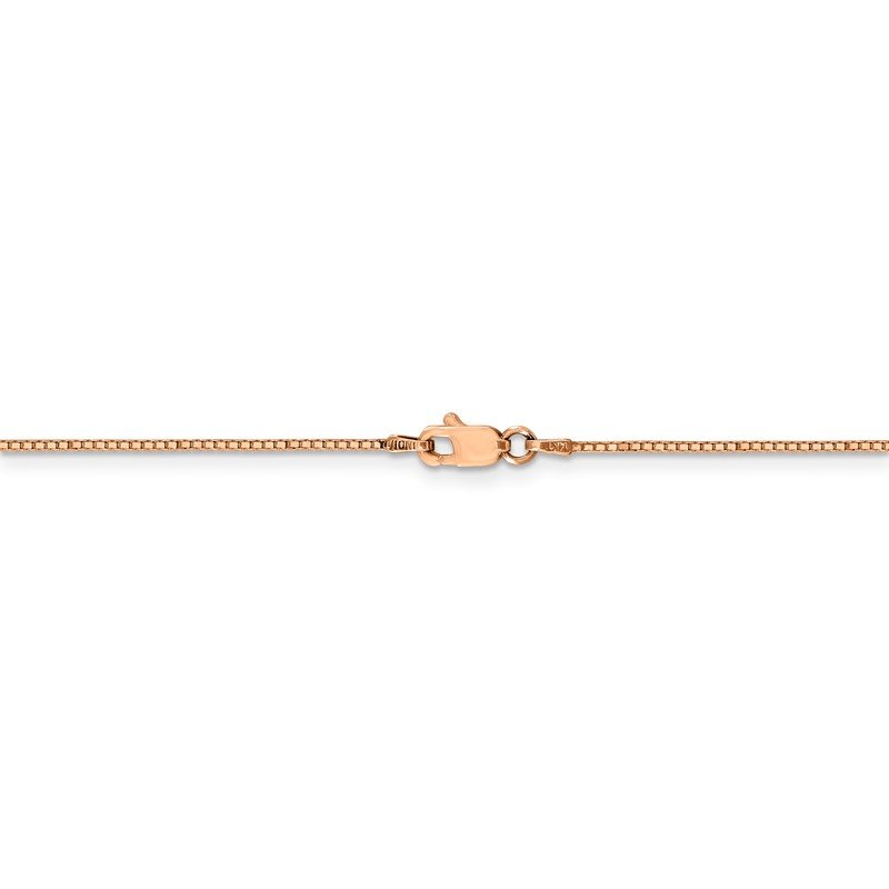 14K Rose Gold 10 inch .9mm Box Link with Lobster Clasp Chain Anklet