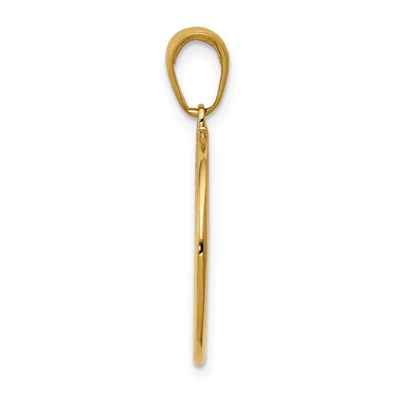 14k Polished and Satin Solid Saint Anthony Small Round Medal Pendant