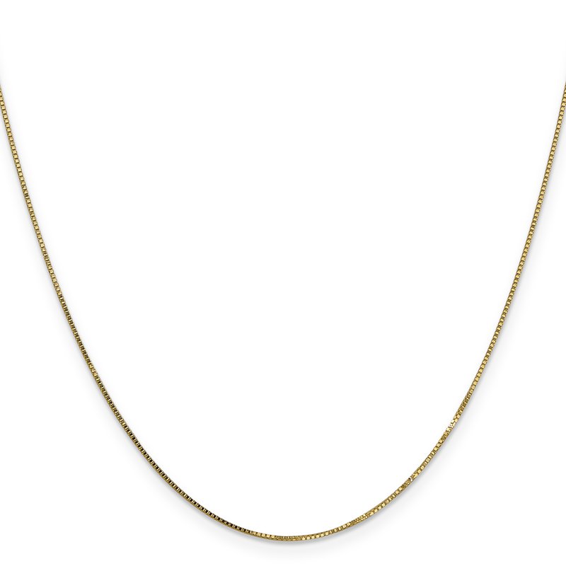 14K 14 inch .7mm Box with Spring Ring Clasp Chain