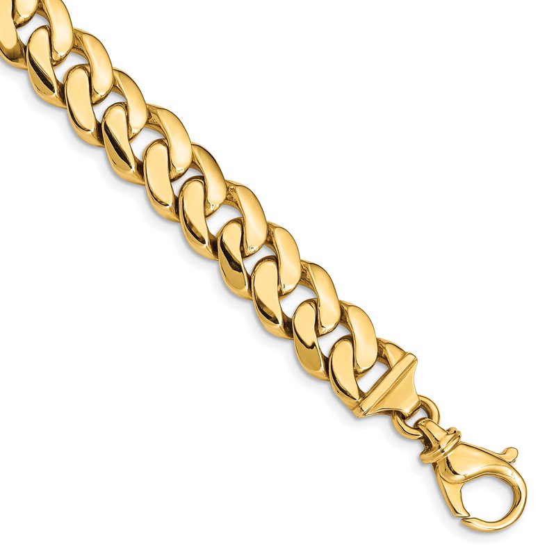 14K Two-tone 20 inch 10.75mm Hand Polished Fancy Link with Fancy Lobster Clasp Chain