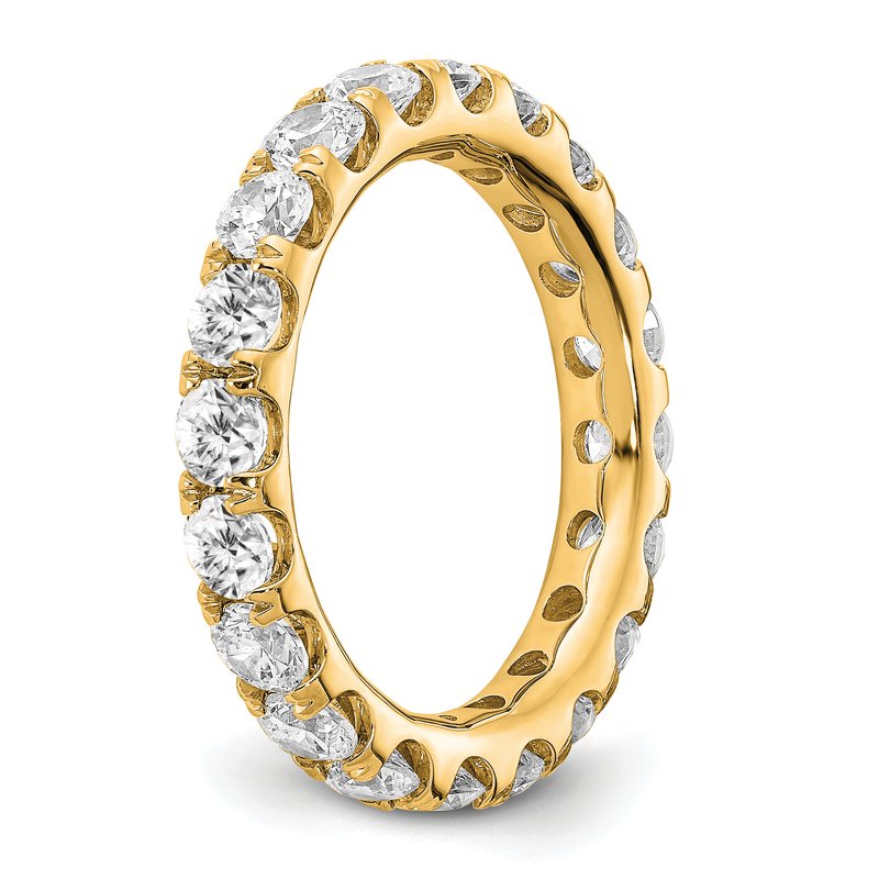 14K Rose Gold 1/2 carat Lab Grown Diamond VS+ F+ Size 4.5 Complete Eternity Band