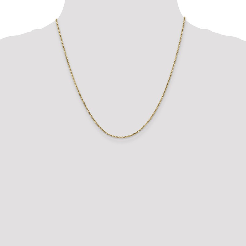 14K 26 inch 1.65mm Solid Diamond-cut Cable with Lobster Clasp Chain
