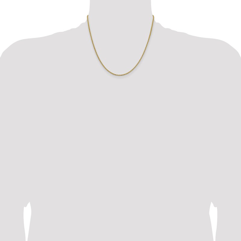 14K 2.1mm D/C Open Franco Chain