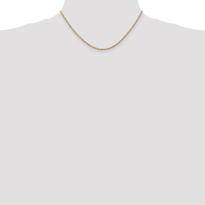 14K 1.6 mm Singapore Chain Anklet