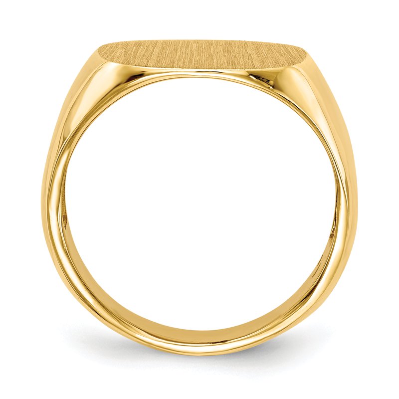14k 15.0x15.5mm Open Back Mens Signet Ring