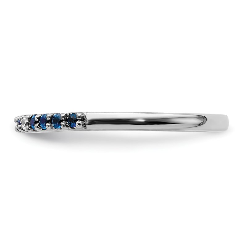 14k White Gold Diamond and Emerald Band