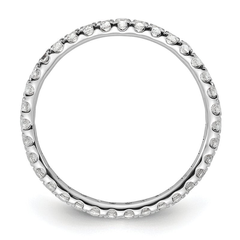 14K Rose Gold 1/2 carat Lab Grown Diamond VS+ F+ Size 4.5 Complete Eternity Band