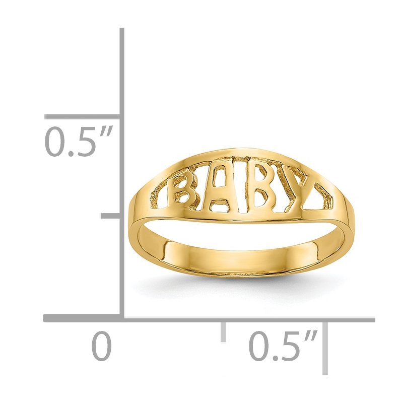 14k Polished Baby Ring