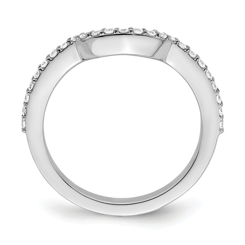 14K White Gold 1/4 carat Lab Grown Diamond VS/SI  D E F  Wedding Band