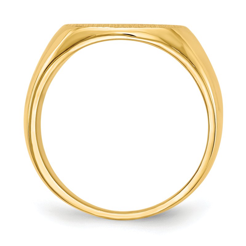 14k 15.5x14.0mm Closed Back Mens Signet Ring