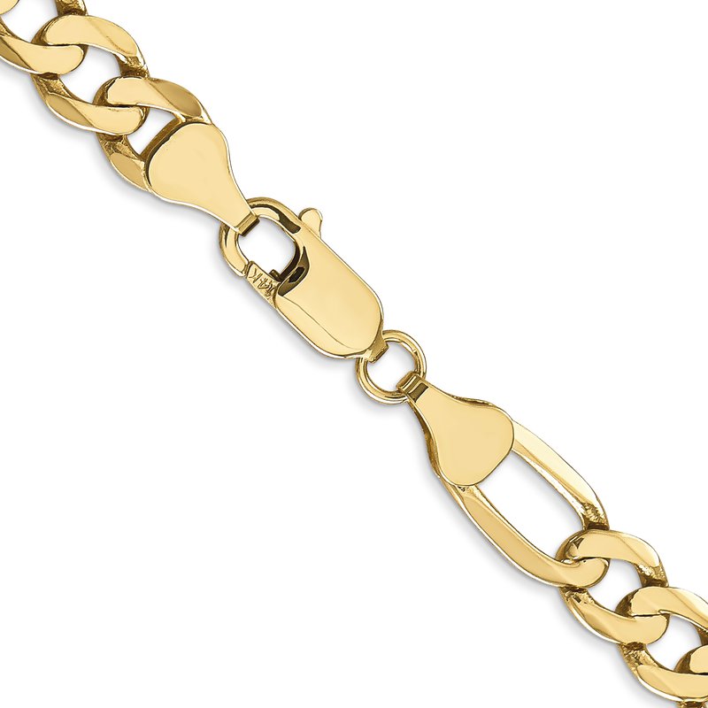 14K 7mm Flat Figaro Chain