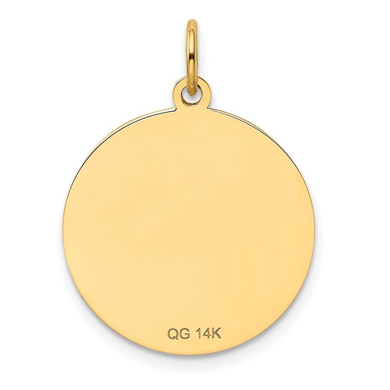 14k YORKSHIRE TERRIER 20mm Engravable Disc Dog Charm
