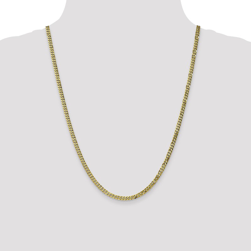 10K 3.9mm Flat Beveled Curb Chain