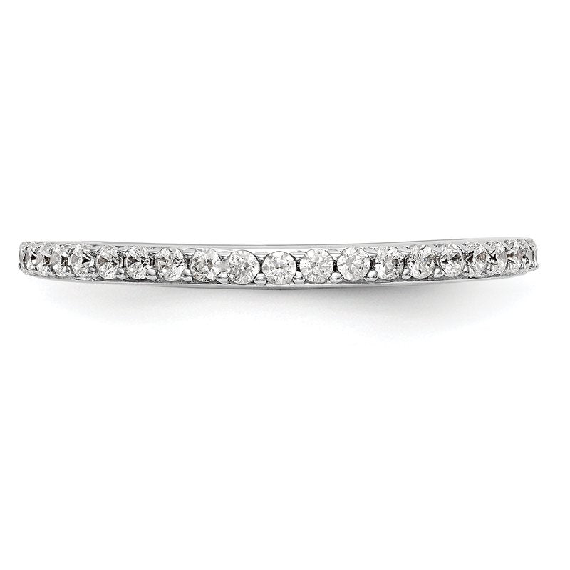 14K White Gold 1/4 carat Lab Grown Diamond VS+ F+ Complete Wedding Band