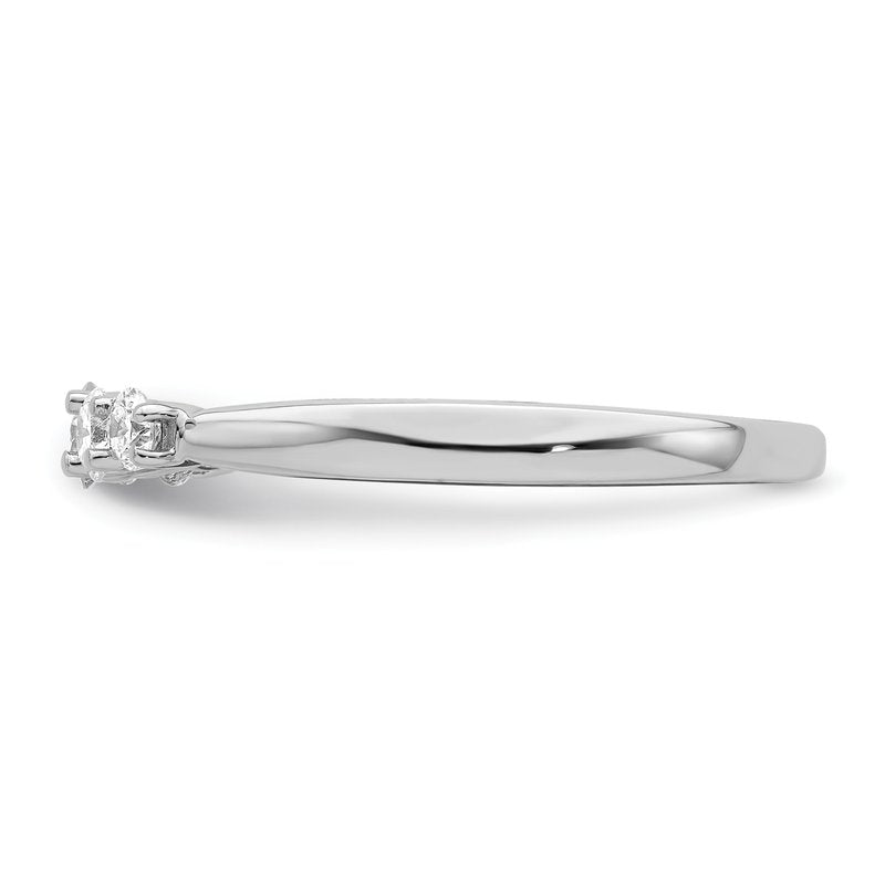 14K White Gold 3/4 carat Lab Grown Diamond VS/SI  D E F  5 Stone Ring