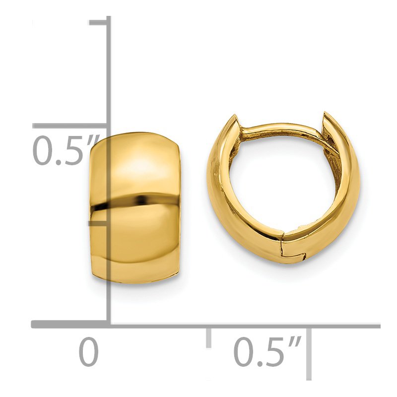 14k Round Hinged Hoop Earrings